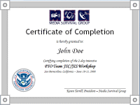 Certificate of Completion